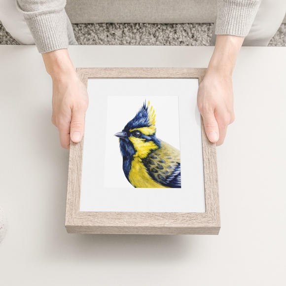 Watercolor Wall Art Himalayan Tit Bird Print Poster Unframed - Picture 3 of 9